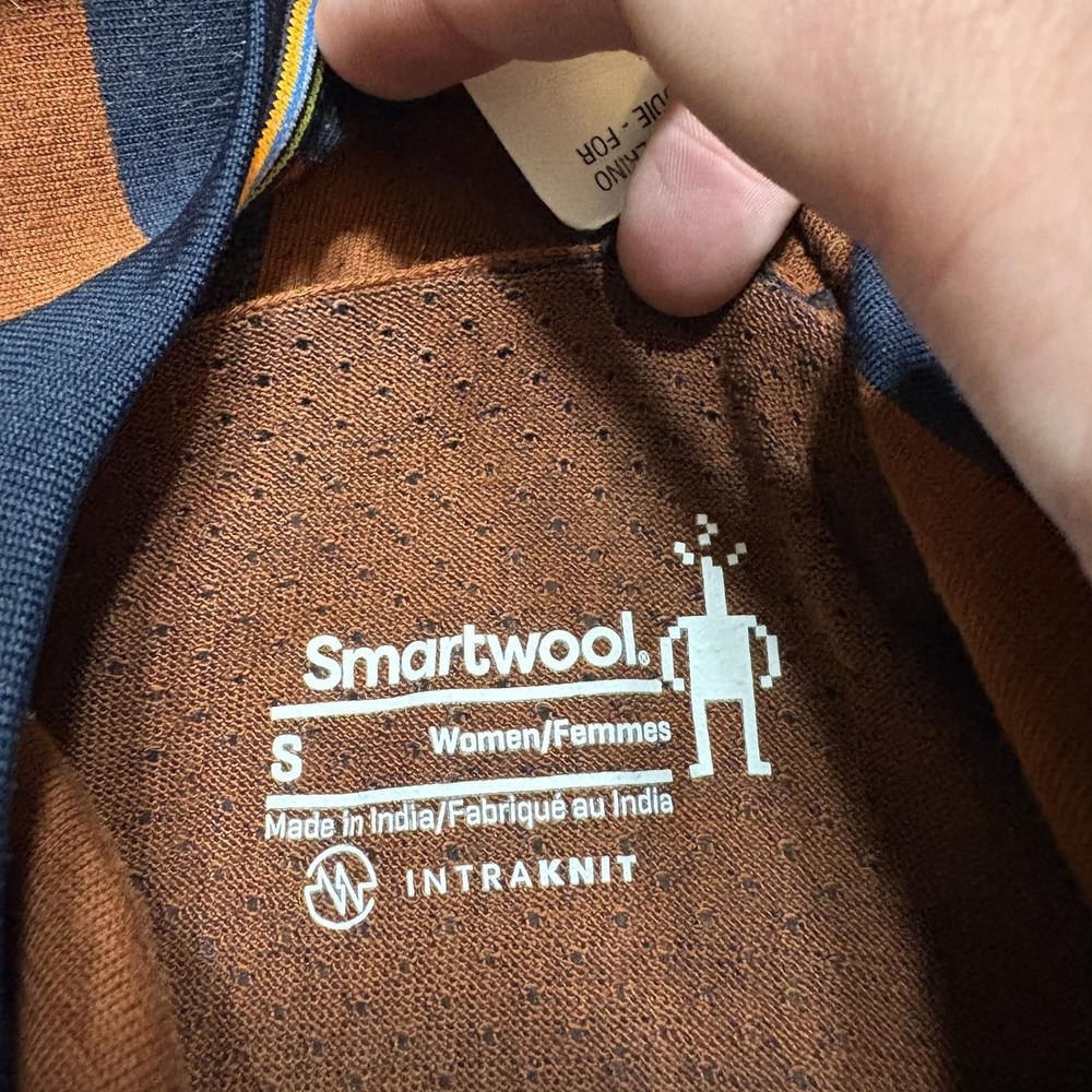 Smartwool Intraknit Merino Tech Hoodie NWT Womens Small Navy Wool Pullover Gorp - Picture 8 of 15